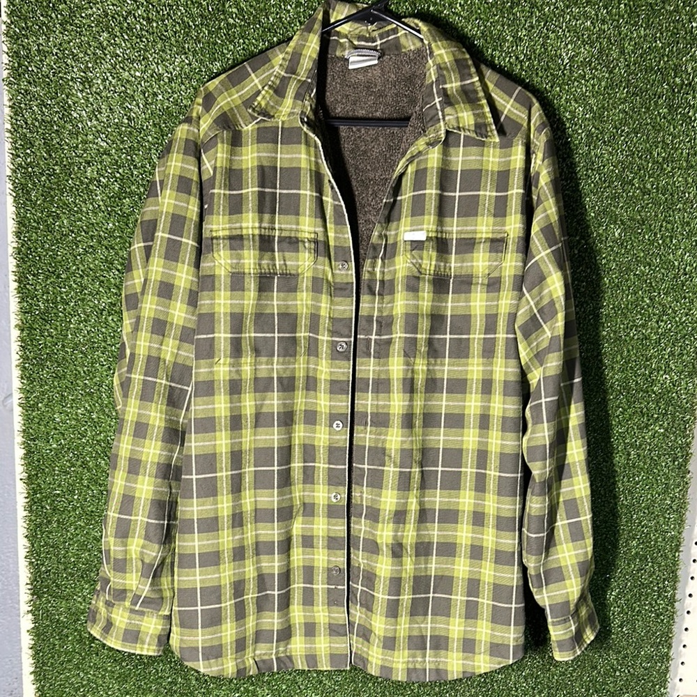 Gray and Green Lightweight Shirt Jacket with Classic Design